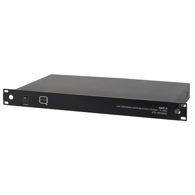 Q-Audio QAD-4 Wireless Microphone Antenna Distribution 4 way 1U 19" rack Mountable BNC Connections