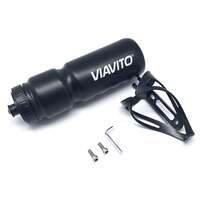 Viavito 750ml Cycling Water Bottle and Bottle Cage Set