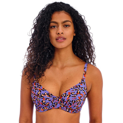 Freya Santiago Nights Plunge Bikini Top - Leopard