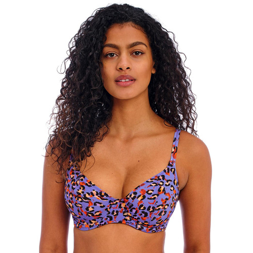 Freya Santiago Nights Plunge Bikini Top - Leopard