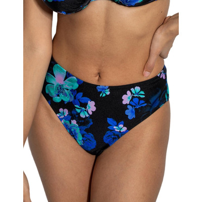 Pour Moi Portofino High Leg Control Bikini Brief - Black Floral