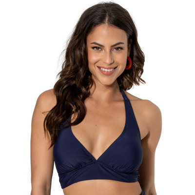Pour Moi Space Non Wired Halter Bikini Top - Navy - XS - 8
