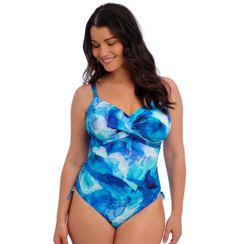 Fantasie Saunton Sands Underwired Twist Front Swimsuit - Dazzling Blue