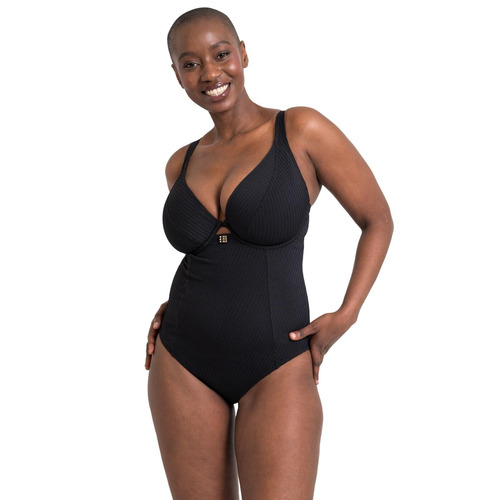 Curvy Kate Jet Set Plunge Swimsuit - Black