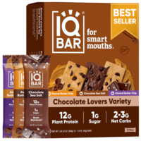 Chocolate Lovers Variety | IQBAR | 12 Bars