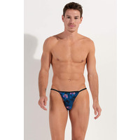 HOM FUNKY STYLE Tanga Brief - Navy
