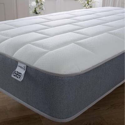 Starlight Beds™ 7.25" Deep Memory Foam Luxurious Cool Touch Top Panel Grey Border Spring Mattress - 4ft6 Double Mattress – Starlight Beds™
