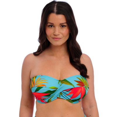 Fantasie Pichola Twist Bandeau Bikini Top - Aqua
