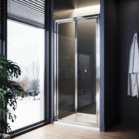 ELEGANT 760mm New Bifold Shower Enclosure with Magnetic Reversible Folding Shower Cubicle Door
