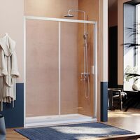 ELEGANT 1700 x 1850 Sliding Shower Door 5mm Safety Tempered Glass