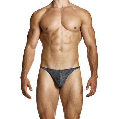 Image of Modus Vivendi Abstract Net Thong - Charcoal