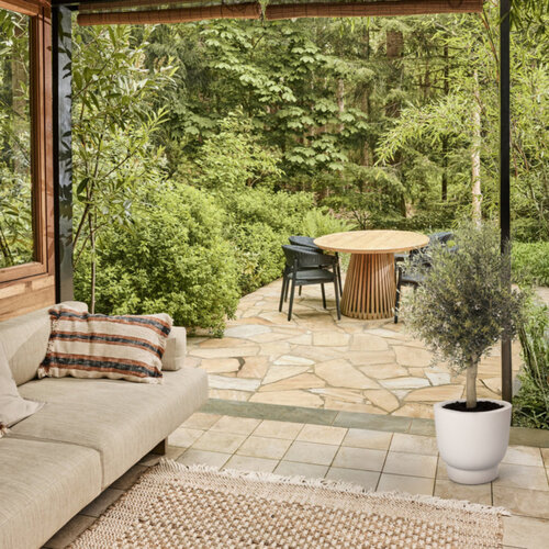 Elho Amber Grail 47 - White - Indoor and Outdoor - 100% Recycled