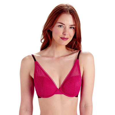 Pretty Polly Delicate Lace Underwired T Shirt Bra - Watermelon