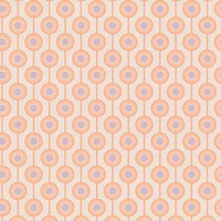 Retro Geometric Circle Wallpaper Peach / Purple AS Creation 39537-5