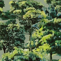 Painted Woodland Wallpaper Green AS Creation 79187-7