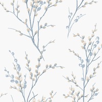 Laura Ashley Pussy Willow Wallpaper Seaspray Blue 143337