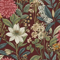 Grand Floral Wallpaper Berry Holden 14321