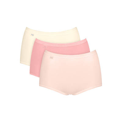 Sloggi Basic+ Maxi Brief 3 Pack - Red/Yellow