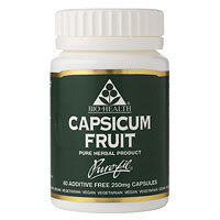 Image of Bio Health Capsicum Fruit - 60 x 250mg Vegicaps
