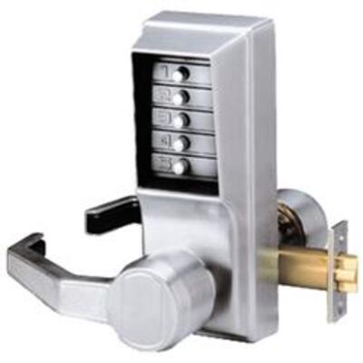 Kaba Simplex/Unican LL1011 Series  Mortice Latch Digital Lock with Lever Handles - LR1011-26D-41 Tubular mortice latch RH