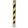 Image of Autolok Fold Down Padlockable Parking Post - Yellow/Black and Gold