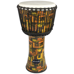 World Rhythm 11 Inch Rope Tuned Djembe Drum Orange African Synthetic