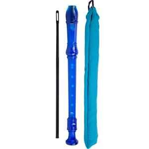 Tiger Descant Recorder Blue Carry Case Cleaning Rod