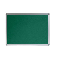 Image of Boards Direct Felt Noticeboard Aluminium Frame 600 x 450mm GREEN