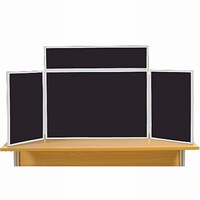 Image of Midi Desk Top Display Stand Grey Frame/Black Fabric