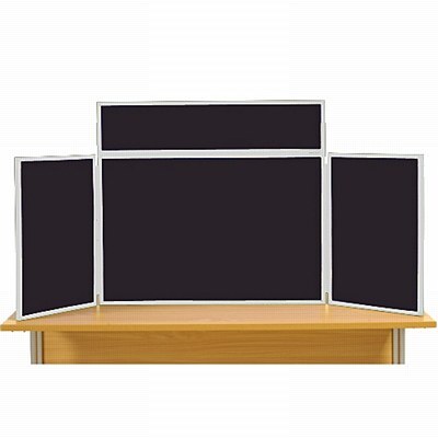 Midi Desk Top Display Stand Grey Frame/Black Fabric