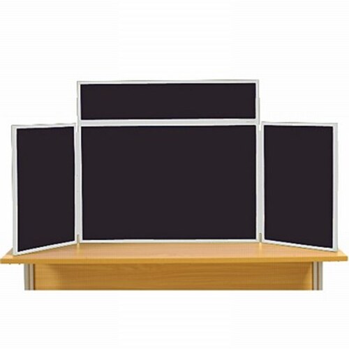 Midi Desk Top Display Stand Grey Frame/Black Fabric