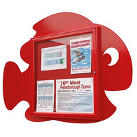Image of Fun Poster Case Fish 6xA4 Red