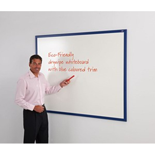 WriteOn Eco-Friendly Whiteboard 2400 x 1200mm Blue frame