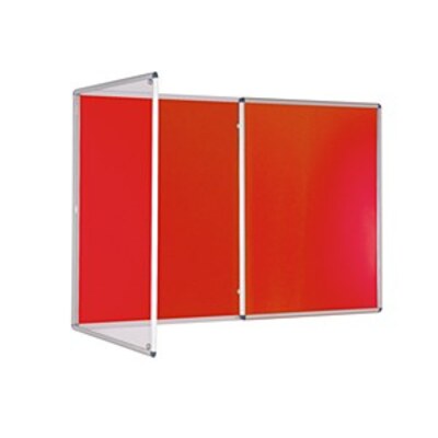 Internal Felt Tamperproof Noticeboard 1800x1200mm Red