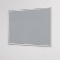 Image of Eco-Friendly Felt Noticeboard 1200x900mm Grey Felt Aluminium Effect Frame