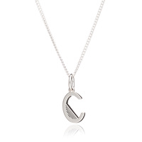 Image of This Is Me &#039;C&#039; Alphabet Necklace - Silver