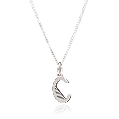 This Is Me 'C' Alphabet Necklace - Silver