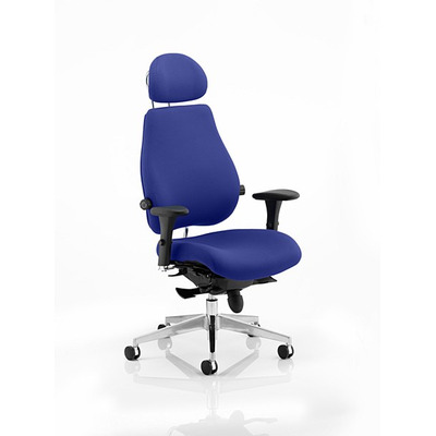 Chiro Plus 'Ultimate' Posture Chair Stevia Blue Fabric