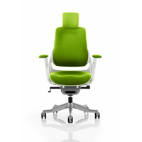 Image of Zure Executive Chair with Headrest Myrrh Green Fabric