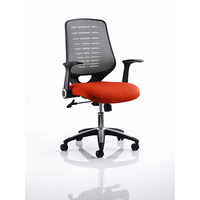 Image of Relay Mesh Back Task Chair Tabasco Red Seat Silver Back