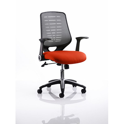 Relay Mesh Back Task Chair Tabasco Red Seat Silver Back