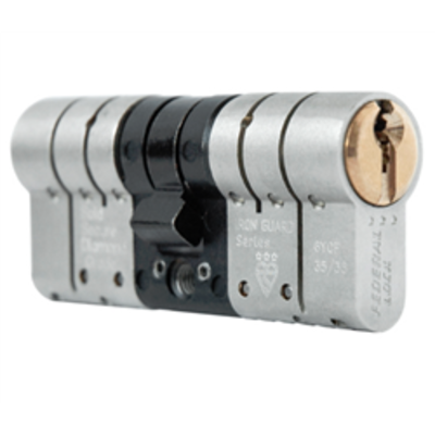 Federal Ultimate BS TS007 3 Star Iron Guard Euro Cylinder from £39.99 Inc VAT  - 30/30 Nickel
