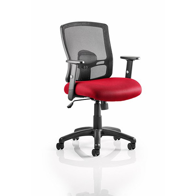 Portland Mesh Back Task Chair Bergamot Cherry fabric seat