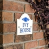 Image of Cream Painted Bridge Aluminium House Sign - 19 x 17cm