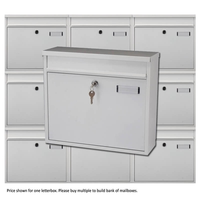 Multiple Ouse White Mailboxes for Communal Areas