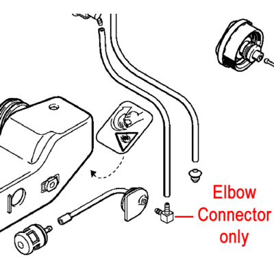 Stihl Fuel Line Elbow Connector 4226 122 3900