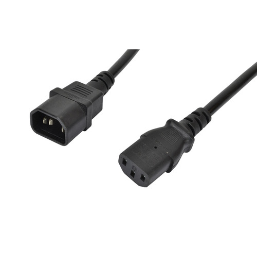 IEC Extension Lead Male To Female 2m - Kettle Style Connectors