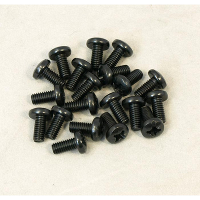 12MM M6 Panhead Bolt (Black) Pack Of 20