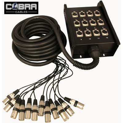 Cobra 12 Inputs Stage Box Snake (INPUTS Only) 10m