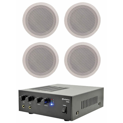 4 Ceiling Speaker and Amplifier Kit